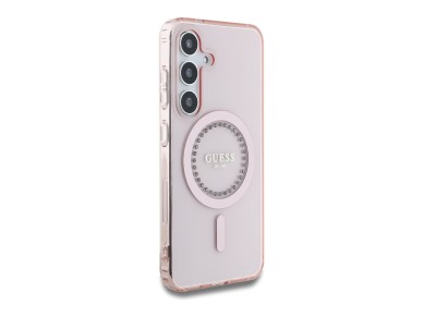 Guess Rhinestones Printed Classic Logo MagSafe Case for Samsung Galaxy S25 - Pink Guess Rhinestones Printed Classic Logo MagSafe Case for Samsung Galaxy S25 - Pink