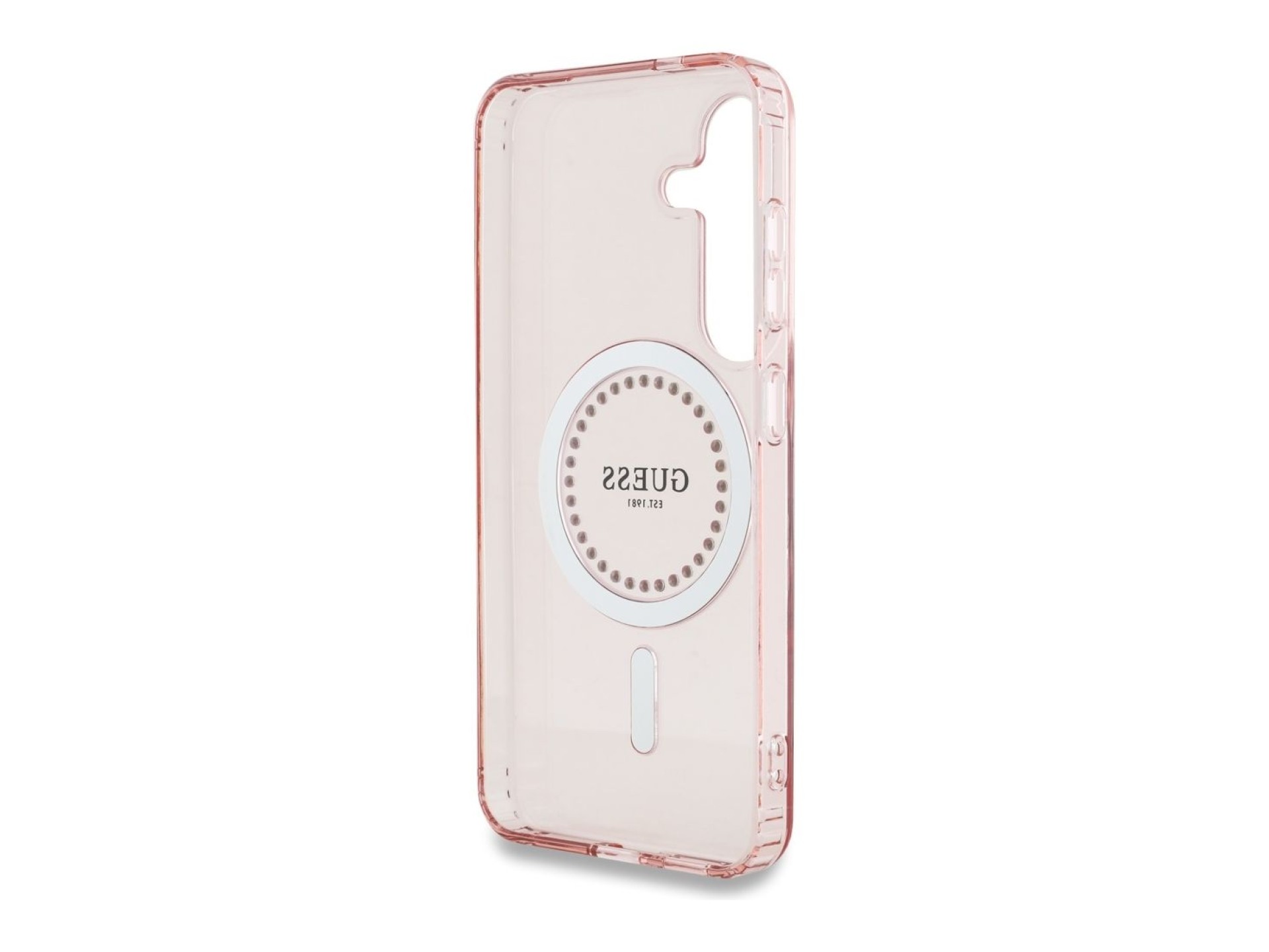 Guess Rhinestones Printed Classic Logo MagSafe Case for Samsung Galaxy S25 - Pink