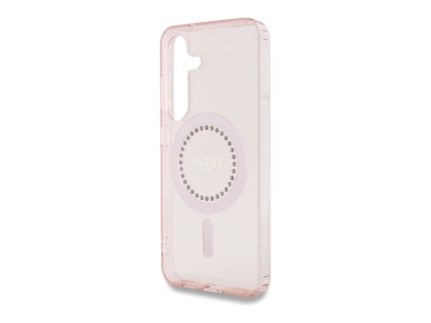 Guess Rhinestones Printed Classic Logo MagSafe Case for Samsung Galaxy S25 - Pink Guess Rhinestones Printed Classic Logo MagSafe Case for Samsung Galaxy S25 - Pink