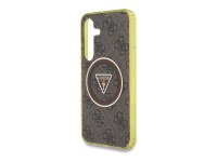 Funda Guess 4G con botones triangulares brillantes y MagSafe para Samsung Galaxy S25 (marrón) Funda Guess 4G con botones triangulares brillantes y MagSafe para Samsung Galaxy S25 (marrón)