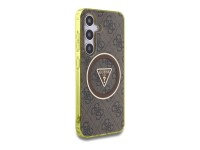 Funda Guess 4G con botones triangulares brillantes y MagSafe para Samsung Galaxy S25 (marrón) Funda Guess 4G con botones triangulares brillantes y MagSafe para Samsung Galaxy S25 (marrón)