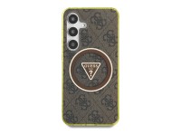 Funda Guess 4G con botones triangulares brillantes y MagSafe para Samsung Galaxy S25 (marrón) Funda Guess 4G con botones triangulares brillantes y MagSafe para Samsung Galaxy S25 (marrón)