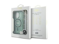 Capa Guess IML Glitter com Pega de P�rolas e MagSafe para iPhone 16 Pro Max - verde