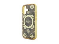 Guess IML Peony On 4G Background MagSafe iPhone 16 Case - Brown Guess IML Peony On 4G Background MagSafe iPhone 16 Case - Brown
