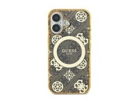 Guess IML Peony On 4G Background MagSafe iPhone 16 Case - Brown Guess IML Peony On 4G Background MagSafe iPhone 16 Case - Brown