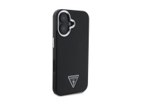Capa Guess Granulada com Triângulos e MagSafe para iPhone 16 - preta Capa Guess Granulada com Triângulos e MagSafe para iPhone 16 - preta