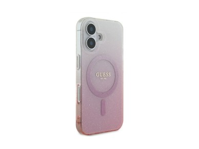 Guess IML Glitter Gradient MagSafe Case for iPhone 16 - Pink