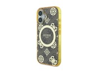 Guess IML Peony On 4G Background MagSafe iPhone 16 Case - Brown Guess IML Peony On 4G Background MagSafe iPhone 16 Case - Brown