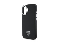 Capa Guess Granulada com Triângulos e MagSafe para iPhone 16 - preta Capa Guess Granulada com Triângulos e MagSafe para iPhone 16 - preta