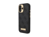 Funda Guess 4G Logo Plate MagSafe para iPhone 16 - negra