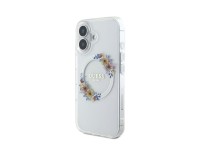 Guess IML Flowers Wreath MagSafe Case for iPhone 16 Plus - Clear Guess IML Flowers Wreath MagSafe Case for iPhone 16 Plus - Clear