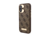 Guess 4G Logo Plate MagSafe Case for iPhone 16 Plus - Brown