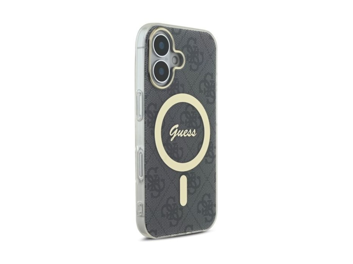 Capa Guess IML 4G MagSafe para iPhone 16 - preta
