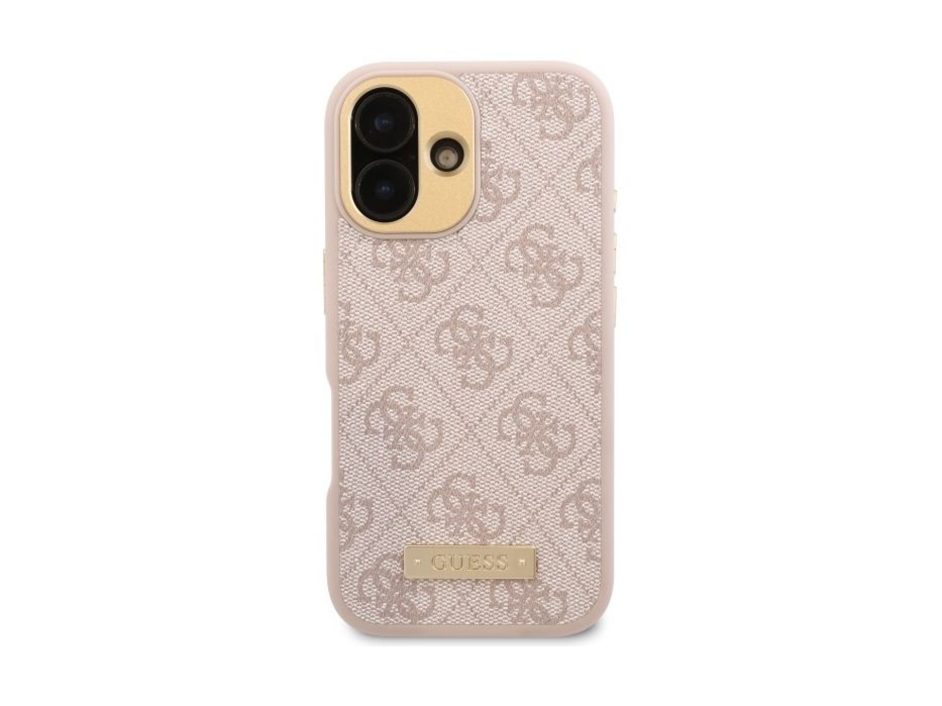 Funda Guess 4G con logo y placa MagSafe para iPhone 16 - Rosa