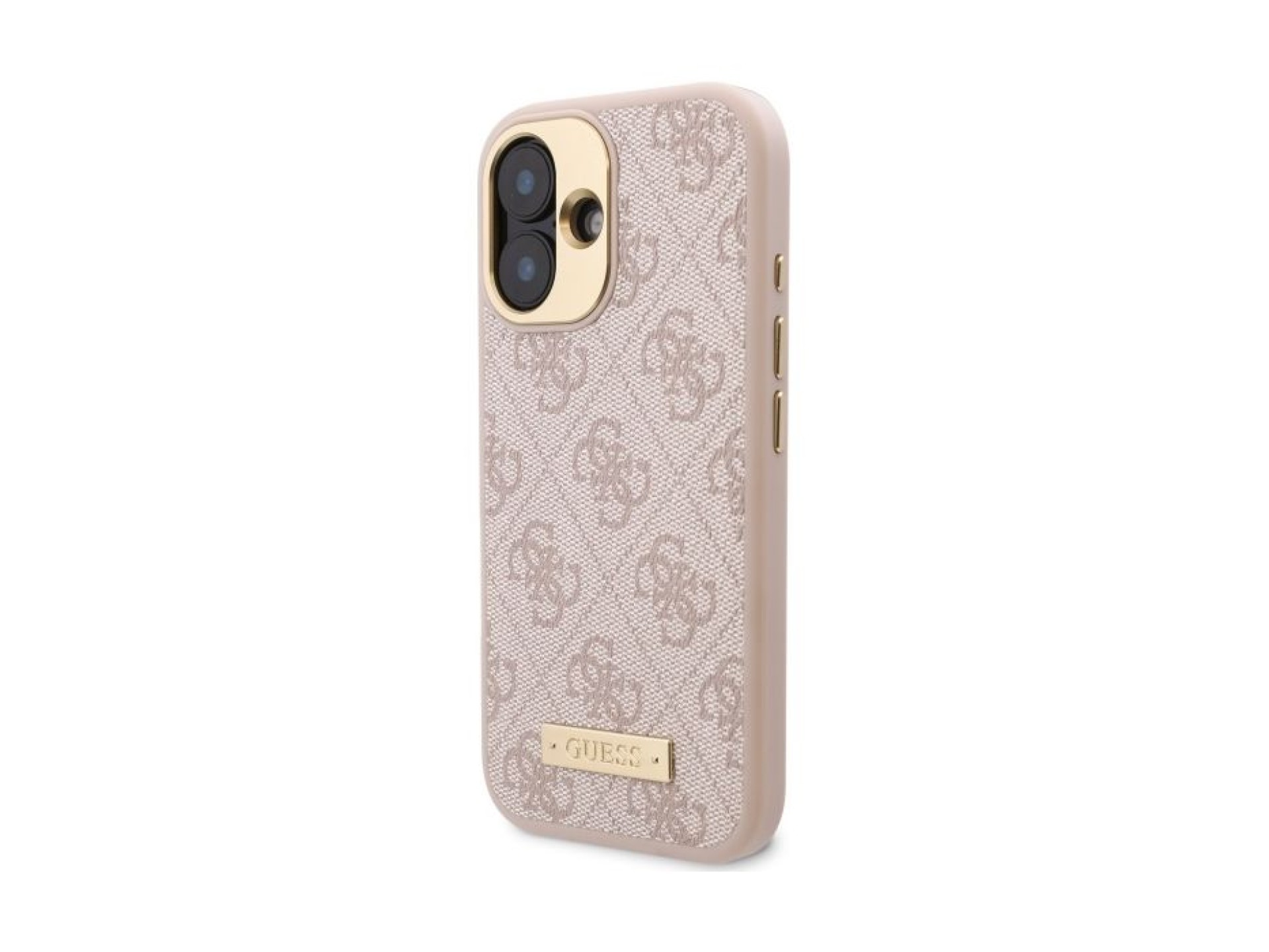 Funda Guess 4G con logo y placa MagSafe para iPhone 16 - Rosa