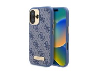 Funda Guess 4G con placa de logotipo MagSafe para iPhone 16 - Azul Funda Guess 4G con placa de logotipo MagSafe para iPhone 16 - Azul