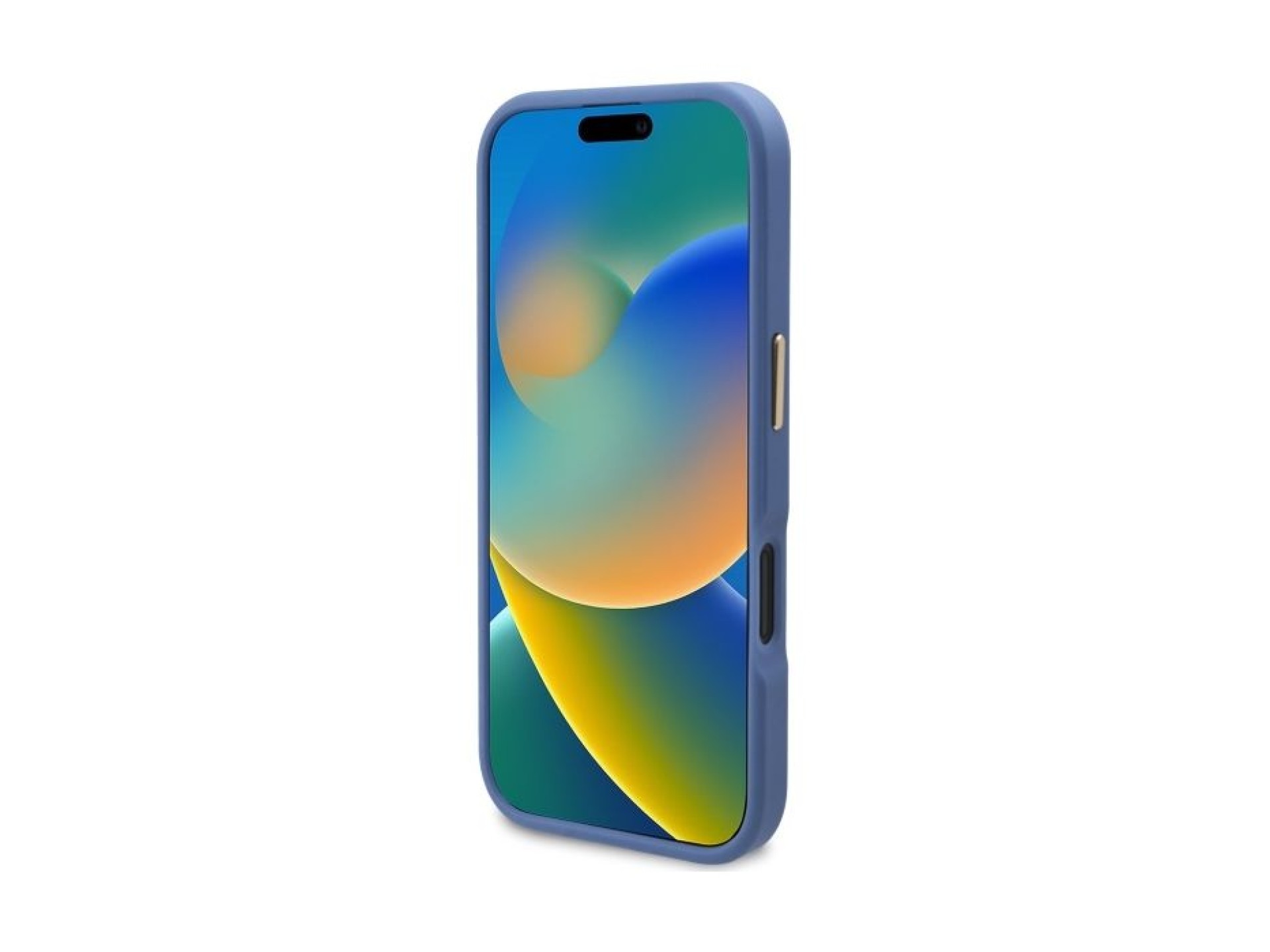 Funda Guess 4G con placa de logotipo MagSafe para iPhone 16 - Azul