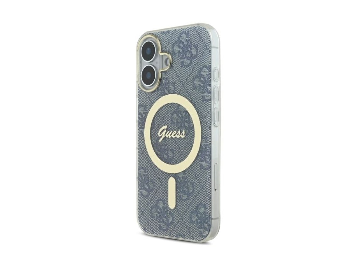 Capa Guess IML 4G MagSafe para iPhone 16 - Azul