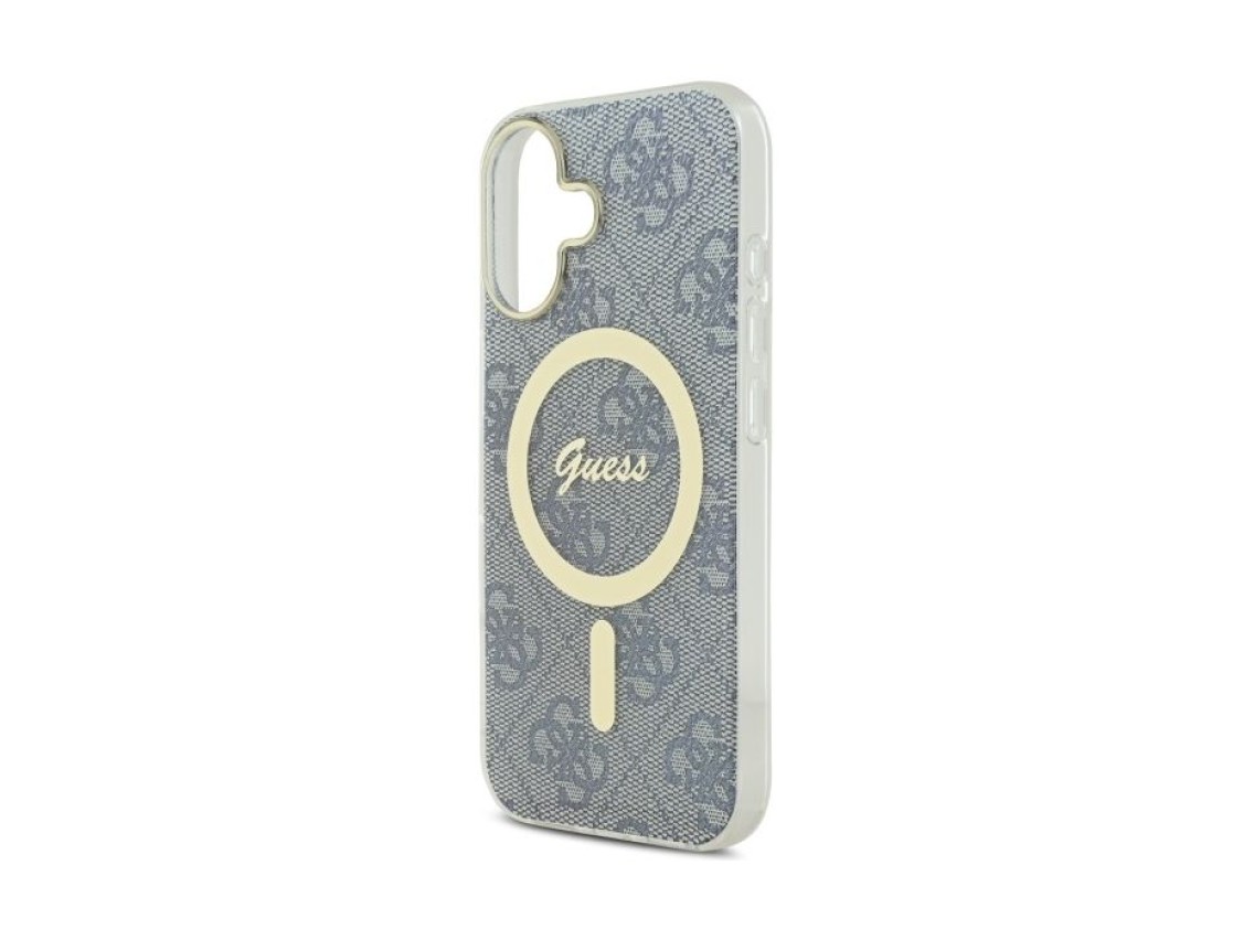 Capa Guess IML 4G MagSafe para iPhone 16 - Azul