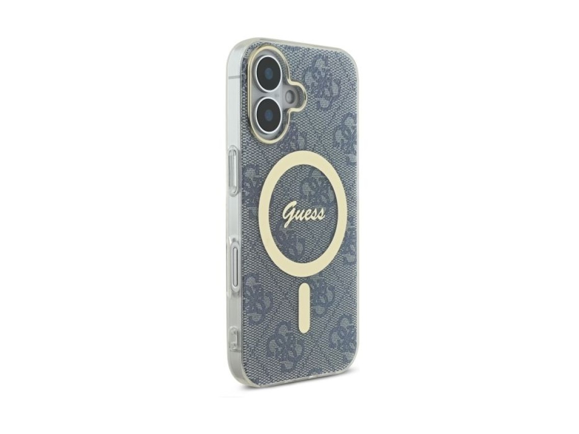 Capa Guess IML 4G MagSafe para iPhone 16 - Azul