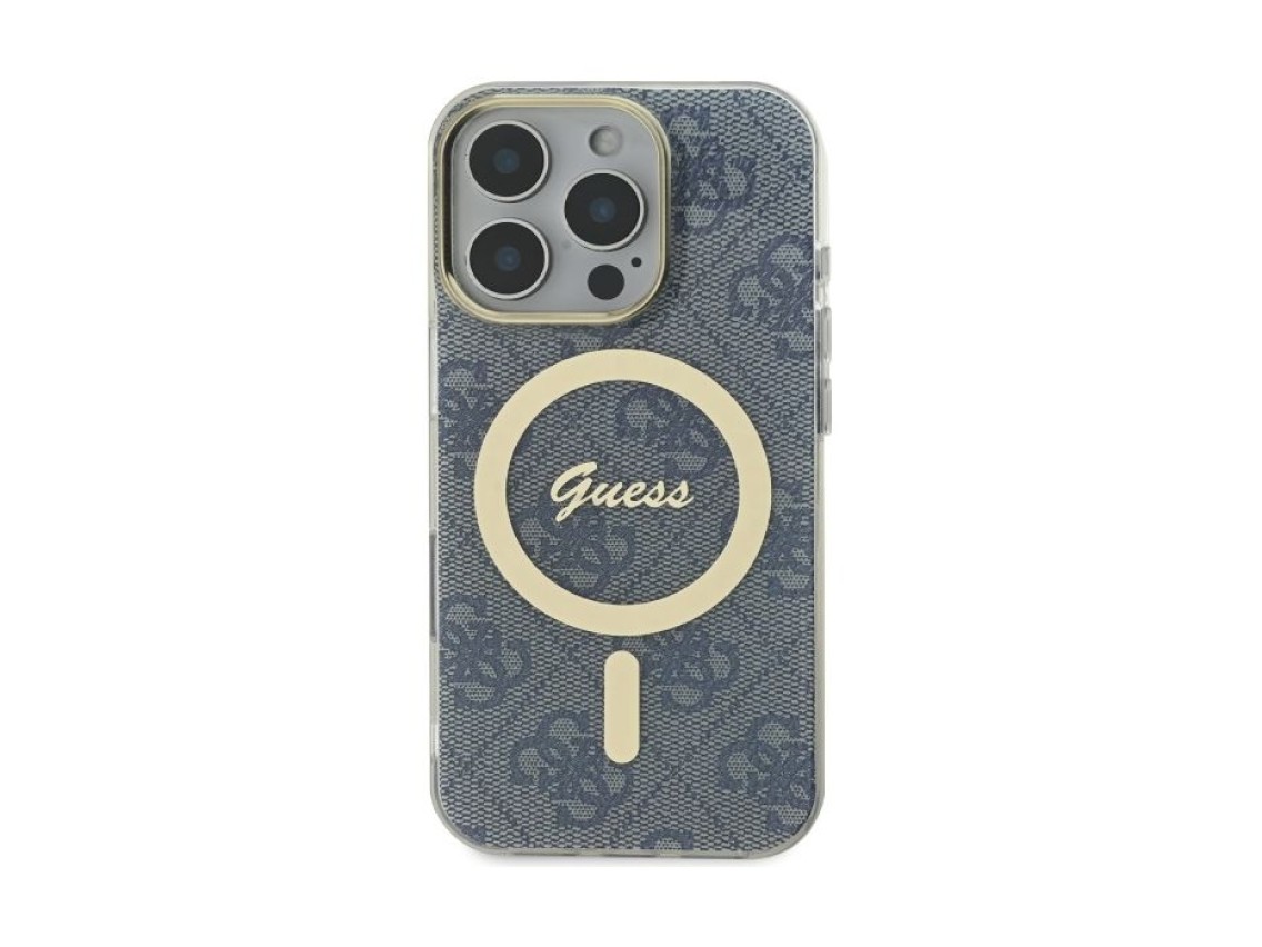 Guess IML 4G MagSafe Case for iPhone 16 Pro Max - Blue