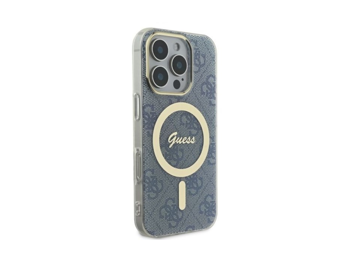 Guess IML 4G MagSafe Case for iPhone 16 Pro Max - Blue