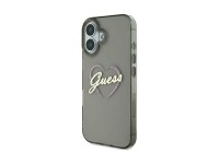 Funda Guess IML Heart para iPhone 16 Plus - Negra