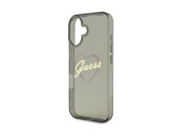 Capa Guess IML Heart para iPhone 16 - Preta Capa Guess IML Heart para iPhone 16 - Preta