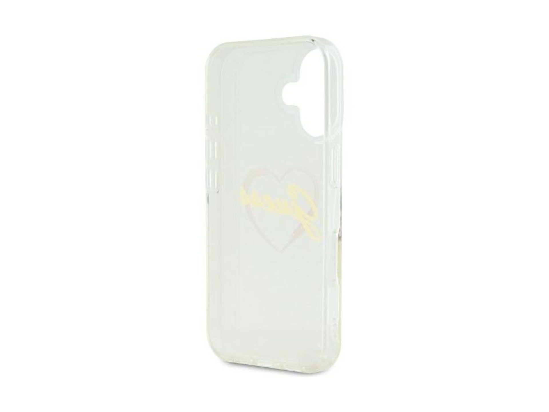 Funda Guess IML Heart para iPhone 16 - Transparente