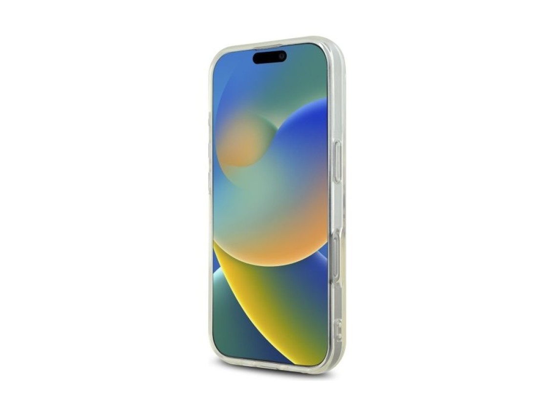 Funda Guess IML Heart para iPhone 16 Pro - Transparente