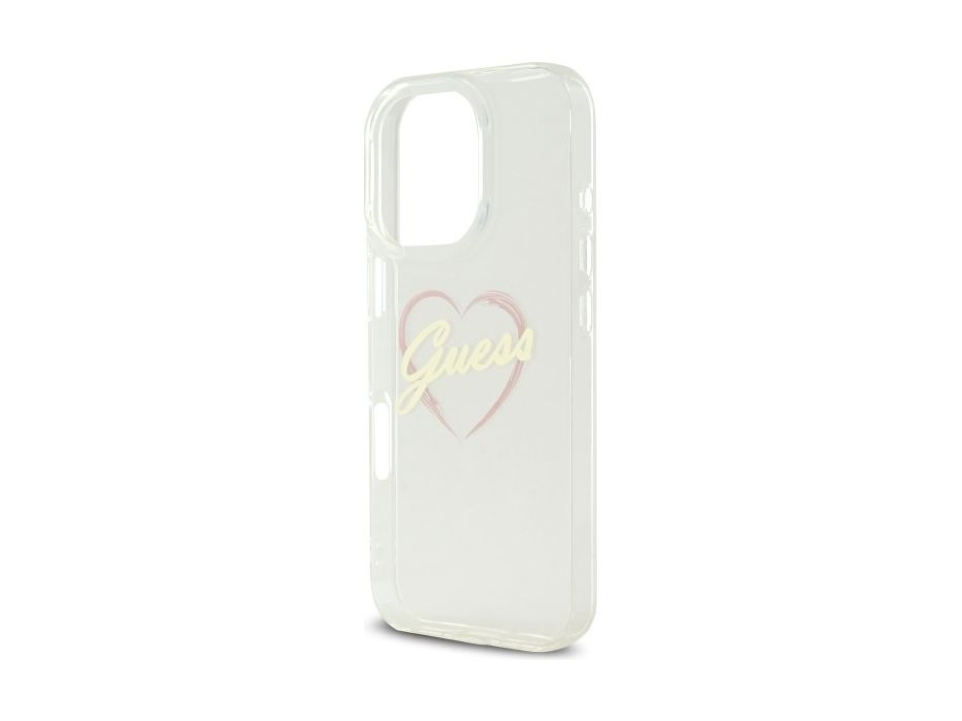 Funda Guess IML Heart para iPhone 16 Pro - Transparente