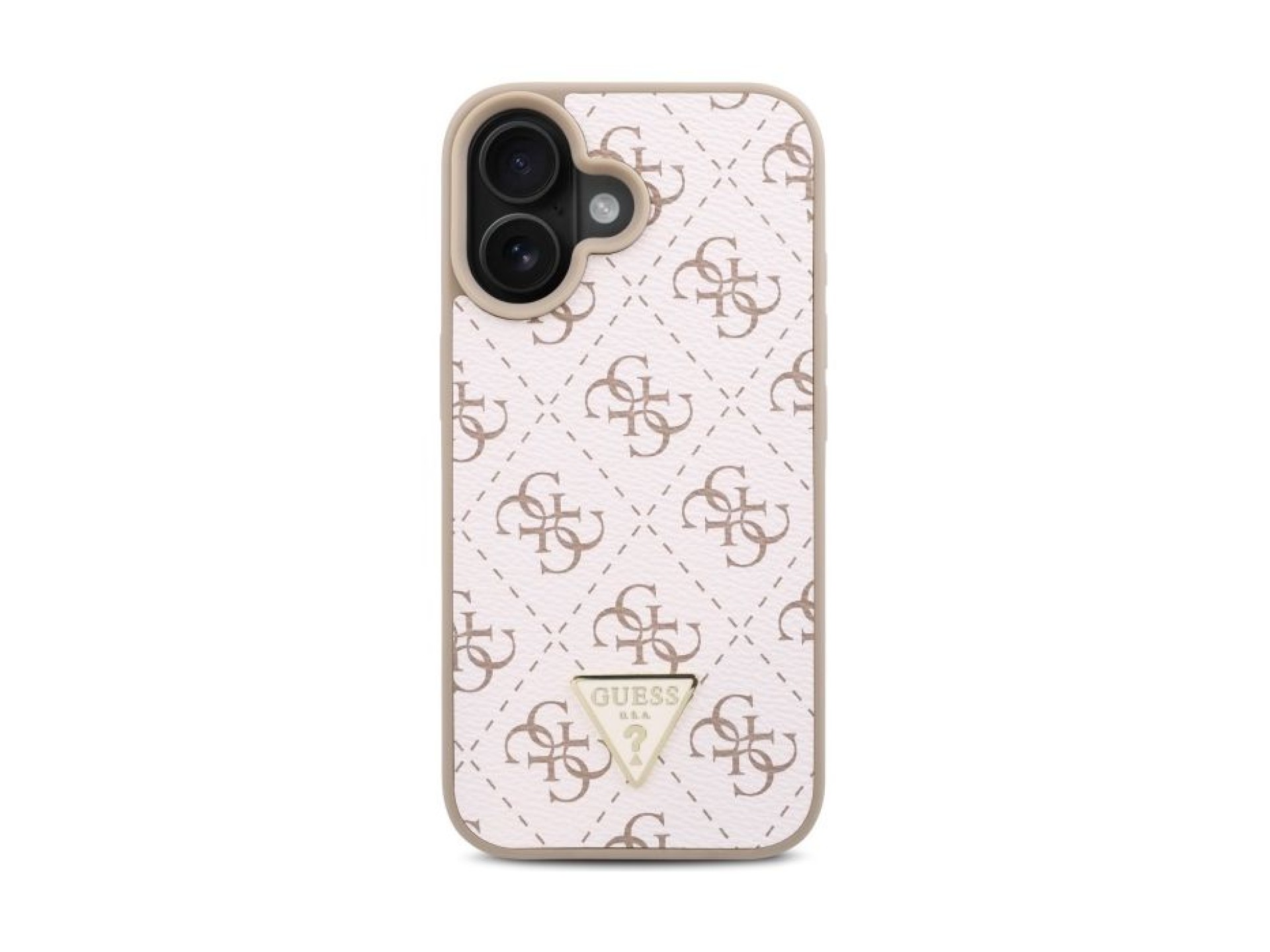 Guess New 4G Triangle Case for iPhone 16 - White