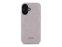 Guess Quilted Metal Logo iPhone 16 Case - Pink Guess Quilted Metal Logo iPhone 16 Case - Pink