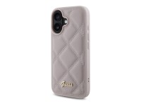 Funda Guess acolchada con logo metálico para iPhone 16 - Rosa Funda Guess acolchada con logo metálico para iPhone 16 - Rosa