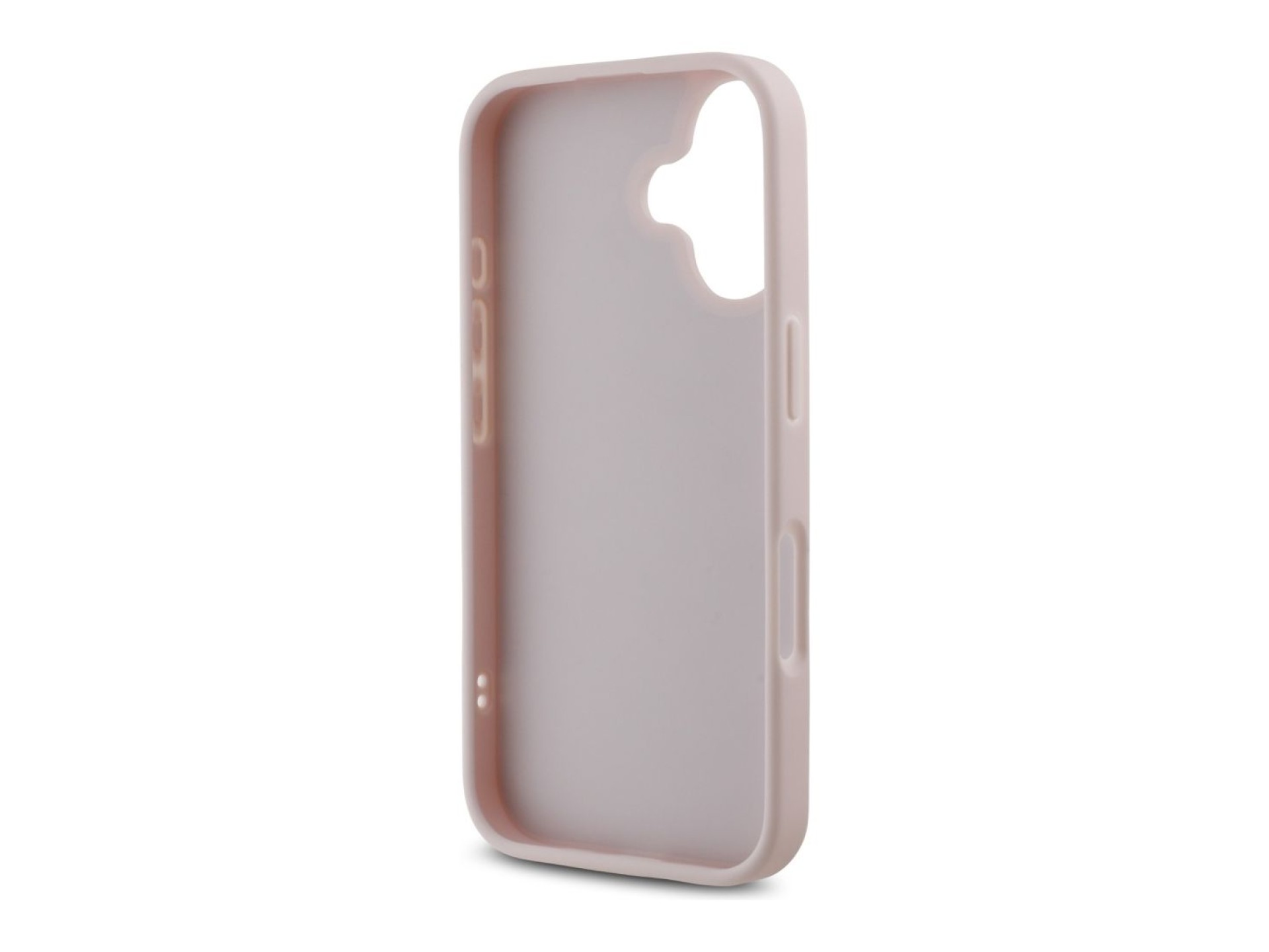 Funda Guess acolchada con logo metálico para iPhone 16 - Rosa