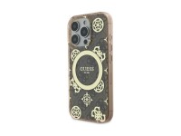 Guess IML Peony On 4G Background MagSafe Case for iPhone 16 Pro - Brown Guess IML Peony On 4G Background MagSafe Case for iPhone 16 Pro - Brown
