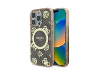 Guess IML Peony On 4G Background MagSafe Case for iPhone 16 Pro - Brown Guess IML Peony On 4G Background MagSafe Case for iPhone 16 Pro - Brown