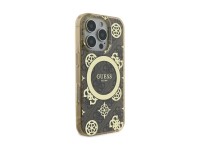 Guess IML Peony On 4G Background MagSafe Case for iPhone 16 Pro - Brown Guess IML Peony On 4G Background MagSafe Case for iPhone 16 Pro - Brown