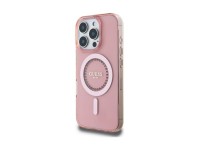 Capa Guess IML com strass e MagSafe para iPhone 16 Pro - Rosa Capa Guess IML com strass e MagSafe para iPhone 16 Pro - Rosa