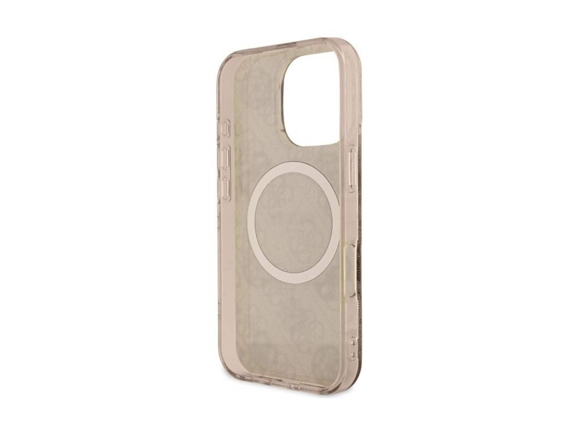 Guess IML Peony On 4G Background MagSafe Case for iPhone 16 Pro - Brown