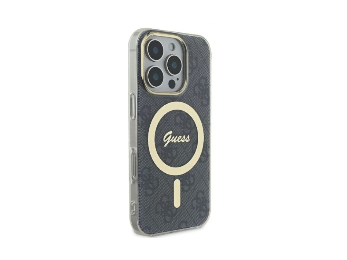 Guess IML 4G MagSafe Case for iPhone 16 Pro - Black