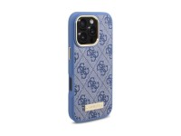 Guess 4G Logo Plate MagSafe Case for iPhone 16 Pro - Blue Guess 4G Logo Plate MagSafe Case for iPhone 16 Pro - Blue