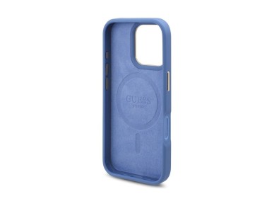 Capa MagSafe Guess com placa de log�tipo 4G para iPhone 16 Pro - Azul