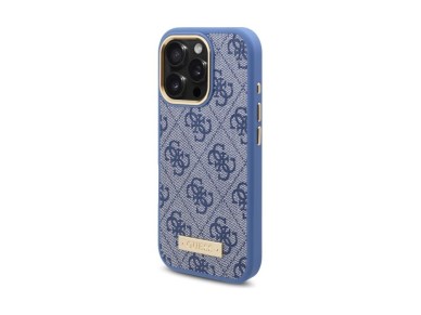 Capa MagSafe Guess com placa de log�tipo 4G para iPhone 16 Pro - Azul