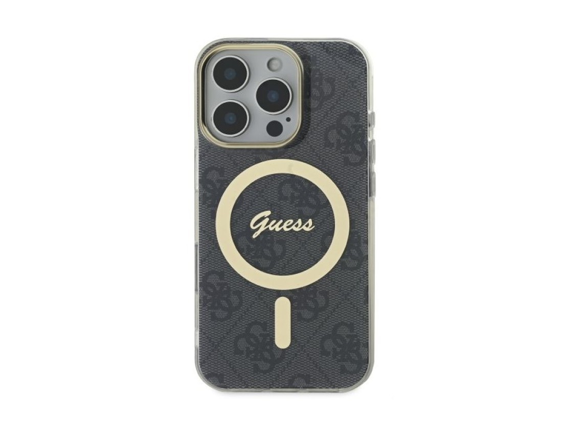 Guess IML 4G MagSafe Case for iPhone 16 Pro - Black