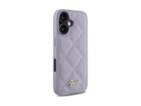 Guess Quilted Metal Logo case for iPhone 16 - light purple
