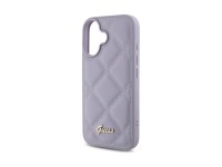 Guess Quilted Metal Logo case for iPhone 16 - light purple
