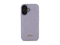 Guess Quilted Metal Logo case for iPhone 16 - light purple