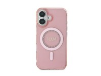 Guess IML Rhinestones MagSafe iPhone 16 Case - Pink Guess IML Rhinestones MagSafe iPhone 16 Case - Pink