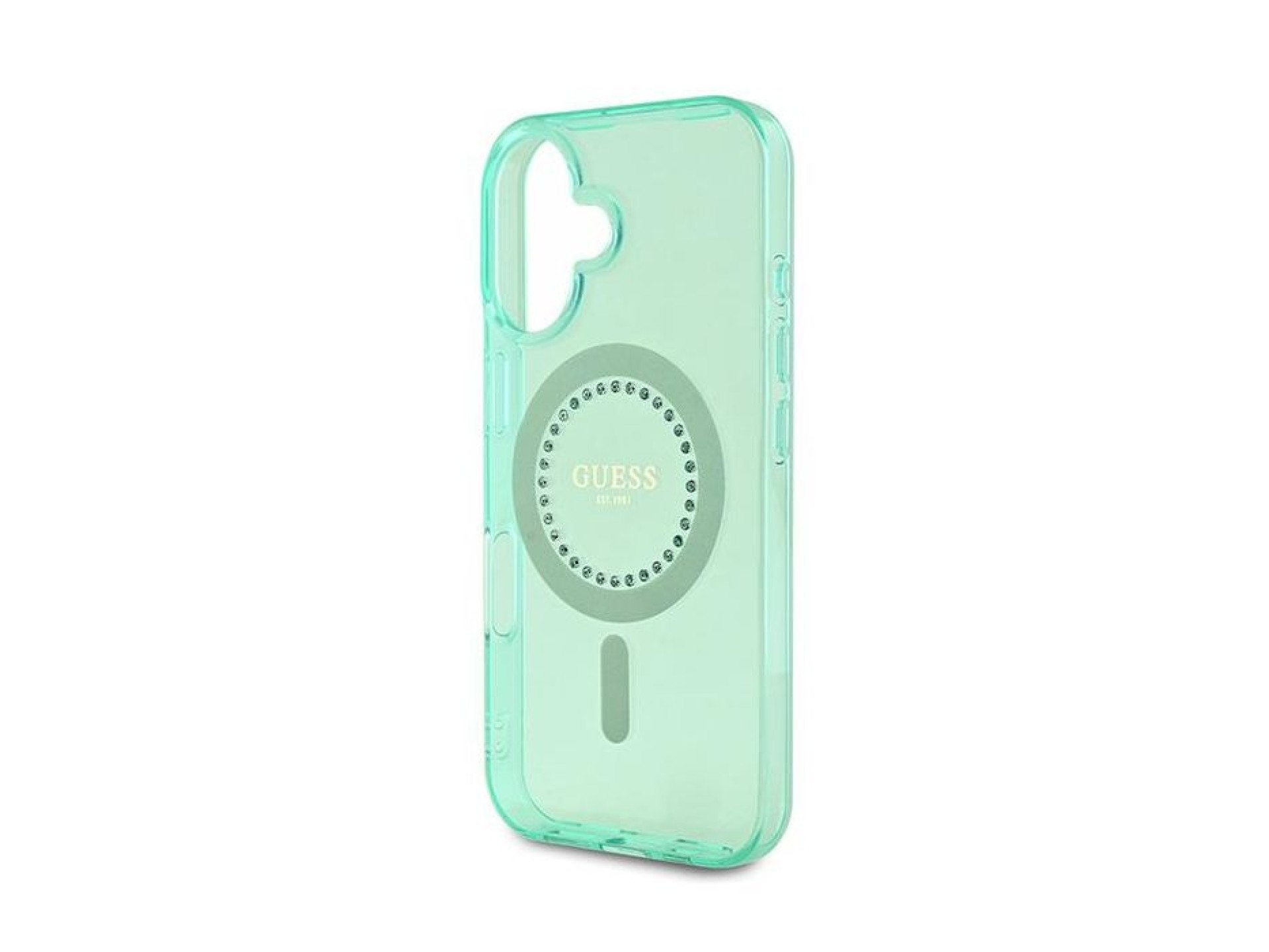 Guess IML Rhinestones MagSafe iPhone 16 Plus Case - Green